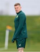 24 March 2023; James McClean during a Republic of Ireland training session at the FAI National Training Centre in Abbotstown, Dublin. Photo by Stephen McCarthy/Sportsfile