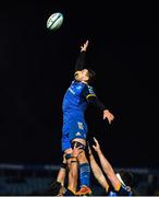 24 March 2023; Max Deegan of Leinster wins possession in a line-out during the United Rugby Championship match between Leinster and DHL Stormers at the RDS Arena in Dublin. Photo by Tyler Miller/Sportsfile