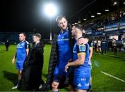 24 March 2023; Jason Jenkins and Dave Kearney of Leinster after the United Rugby Championship match between Leinster and DHL Stormers at the RDS Arena in Dublin. Photo by Harry Murphy/Sportsfile