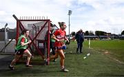 25 March 2023; Emma Cleary of Cork makes her way out to the pitch before the Lidl Ladies National Football League Division 1 Round 7 match between Cork and Meath at Pairc Ui Rinn in Cork. Photo by Eóin Noonan/Sportsfile