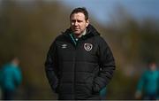 25 March 2023; Republic of Ireland head coach Tom Mohan before the UEFA European Under-19 Championship Elite Round match between Republic of Ireland and Estonia at Ferrycarrig Park in Wexford. Photo by Sam Barnes/Sportsfile