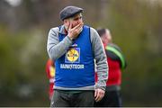 25 March 2023; Maynooth manager Kevin Larkin during the Lidl LGFA Post Primary Junior B Final match between Maynooth Educate Together, Kildare, and St Ronan's College Lurgan, Armagh, at the GAA National Games Development Centre in Abbotstown, Dublin. Photo by Ben McShane/Sportsfile
