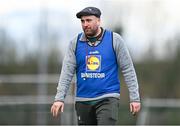 25 March 2023; Maynooth manager Kevin Larkin during the Lidl LGFA Post Primary Junior B Final match between Maynooth Educate Together, Kildare, and St Ronan's College Lurgan, Armagh, at the GAA National Games Development Centre in Abbotstown, Dublin. Photo by Ben McShane/Sportsfile