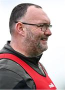 25 March 2023; St Ronan's College manager Paddy Davey during the Lidl LGFA Post Primary Junior B Final match between Maynooth Educate Together, Kildare, and St Ronan's College Lurgan, Armagh, at the GAA National Games Development Centre in Abbotstown, Dublin. Photo by Ben McShane/Sportsfile