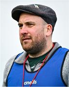 25 March 2023; Maynooth manager Kevin Larkin during the Lidl LGFA Post Primary Junior B Final match between Maynooth Educate Together, Kildare, and St Ronan's College Lurgan, Armagh, at the GAA National Games Development Centre in Abbotstown, Dublin. Photo by Ben McShane/Sportsfile