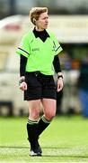 25 March 2023; Referee Angela Gallagher during the Lidl LGFA Post Primary Junior A Final match between Loreto College Cavan and St Mary's High School Midleton, Cork at the GAA National Games Development Centre in Abbotstown, Dublin. Photo by Ben McShane/Sportsfile