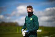 25 March 2023; Goalkeeper Mark Travers during a Republic of Ireland training session at the FAI National Training Centre in Abbotstown, Dublin. Photo by Stephen McCarthy/Sportsfile