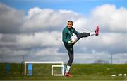 25 March 2023; Goalkeeper Gavin Bazunu during a Republic of Ireland training session at the FAI National Training Centre in Abbotstown, Dublin. Photo by Stephen McCarthy/Sportsfile