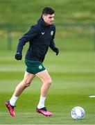 25 March 2023; John Egan during a Republic of Ireland training session at the FAI National Training Centre in Abbotstown, Dublin. Photo by Stephen McCarthy/Sportsfile