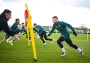 25 March 2023; Matt Doherty during a Republic of Ireland training session at the FAI National Training Centre in Abbotstown, Dublin. Photo by Stephen McCarthy/Sportsfile