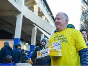 24 March 2023; An Irish Cancer Society volunteer at the United Rugby Championship match between Leinster and DHL Stormers at the RDS Arena in Dublin. Photo by Tyler Miller/Sportsfile