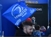 24 March 2023; Supporters queue to take a photo with the Guinness Six Nations trophy at the United Rugby Championship match between Leinster and DHL Stormers at the RDS Arena in Dublin. Photo by Tyler Miller/Sportsfile