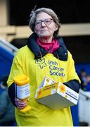 24 March 2023; An Irish Cancer Society volunteer at the United Rugby Championship match between Leinster and DHL Stormers at the RDS Arena in Dublin. Photo by Tyler Miller/Sportsfile