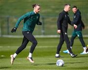 25 March 2023; Will Keane during a Republic of Ireland training session at the FAI National Training Centre in Abbotstown, Dublin. Photo by Stephen McCarthy/Sportsfile