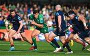 25 March 2023; Tom Farrell of Connacht breaks through the Edinburgh Rugby defence during the United Rugby Championship match between Connacht and Edinburgh at the Sportsground in Galway. Photo by Brendan Moran/Sportsfile