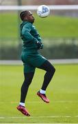 25 March 2023; Michael Obafemi during a Republic of Ireland training session at the FAI National Training Centre in Abbotstown, Dublin. Photo by Stephen McCarthy/Sportsfile