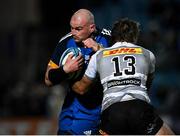 24 March 2023; Rhys Ruddock of Leinster is tackled by Dan du Plessis of DHL Stormers during the United Rugby Championship match between Leinster and DHL Stormers at the RDS Arena in Dublin. Photo by Harry Murphy/Sportsfile