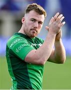 25 March 2023; David Hawkshaw of Connacht applauds supporters after the United Rugby Championship match between Connacht and Edinburgh at the Sportsground in Galway. Photo by Brendan Moran/Sportsfile