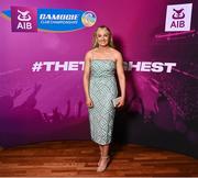 25 March 2023; Róisin McCormick of Loughgiel Shamrocks, Antrim on arrival to the AIB Camogie Club Player Awards 2023 at Croke Park in Dublin. Photo by David Fitzgerald/Sportsfile
