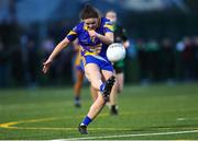 25 March 2023; Katie Doe of Presentation Secondary School Milltown during the Lidl LGFA Post Primary Junior C Final match between Dunmore Community School, Galway, and Presentation Secondary School Milltown, Kerry at Fethard Town Park in Tipperary. Photo by Michael P Ryan/Sportsfile