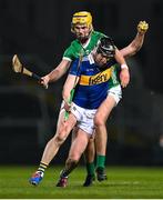 25 March 2023; Dan McCormack of Tipperary in action against Cathal O'Neill of Limerick during the Allianz Hurling League Division 1 Semi-Final match between Limerick and Tipperary at TUS Gaelic Grounds in Limerick. Photo by Piaras Ó Mídheach/Sportsfile