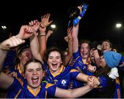 25 March 2023; Presentation Secondary School Milltown players celebrate after the Lidl LGFA Post Primary Junior C Final match between Dunmore Community School, Galway, and Presentation Secondary School Milltown, Kerry at Fethard Town Park in Tipperary. Photo by Michael P Ryan/Sportsfile