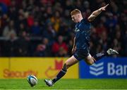 25 March 2023; Nathan Doak of Ulster kicks a conversion during the United Rugby Championship match between Ulster and Vodacom Bulls at Kingspan Stadium in Belfast. Photo by Ramsey Cardy/Sportsfile