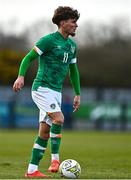25 March 2023; Kevin Zefi of Republic of Ireland during the UEFA European Under-19 Championship Elite Round match between Republic of Ireland and Estonia at Ferrycarrig Park in Wexford. Photo by Sam Barnes/Sportsfile