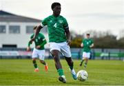 25 March 2023; James Abankwah of Republic of Ireland during the UEFA European Under-19 Championship Elite Round match between Republic of Ireland and Estonia at Ferrycarrig Park in Wexford. Photo by Sam Barnes/Sportsfile