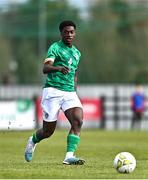 25 March 2023; James Abankwah of Republic of Ireland during the UEFA European Under-19 Championship Elite Round match between Republic of Ireland and Estonia at Ferrycarrig Park in Wexford. Photo by Sam Barnes/Sportsfile