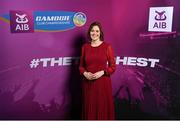 25 March 2023; Host Grainne McElwain during the AIB Camogie Club Player Awards 2023 at Croke Park in Dublin. Photo by David Fitzgerald/Sportsfile