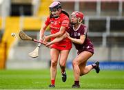 26 March 2023; Emma Murphy of Cork in action against Ciara Hickey of Galway during the Very Camogie League Division 1A match between Kilkenny and Galway at Páirc Ui Chaoimh in Cork. Photo by Eóin Noonan/Sportsfile