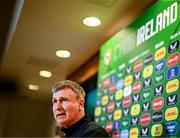 26 March 2023; Manager Stephen Kenny during a Republic of Ireland press conference at FAI Headquarters in Abbotstown, Dublin. Photo by Stephen McCarthy/Sportsfile