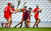 26 March 2023; Aoife Donohue of Galway in action against Cork during the Very Camogie League Division 1A match between Kilkenny and Galway at Páirc Ui Chaoimh in Cork. Photo by Eóin Noonan/Sportsfile