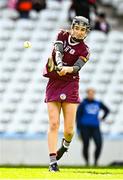 26 March 2023; Carrie Dolan of Galway scores a point for her side during the Very Camogie League Division 1A match between Kilkenny and Galway at Páirc Ui Chaoimh in Cork. Photo by Eóin Noonan/Sportsfile