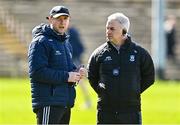 26 March 2023; Monaghan manager Vinny Corey and selector Gabriel Bannigan before the Allianz Football League Division 1 match between Mayo and Monaghan at Hastings Insurance MacHale Park in Castlebar, Mayo. Photo by Ben McShane/Sportsfile