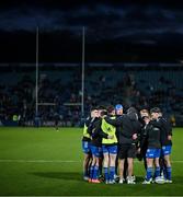 24 March 2023; Leinster players huddle before the United Rugby Championship match between Leinster and DHL Stormers at the RDS Arena in Dublin. Photo by Stephen McCarthy/Sportsfile