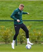 26 March 2023; James McClean during a Republic of Ireland training session at the FAI National Training Centre in Abbotstown, Dublin. Photo by Stephen McCarthy/Sportsfile
