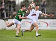 26 March 2023; Mick O'Grady of Kildare is fouled by Diarmuid Moriarty of Meath during the Allianz Football League Division 2 match between Kildare and Meath at St Conleth's Park in Newbridge, Kildare. Photo by Piaras Ó Mídheach/Sportsfile