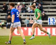 26 March 2023; Ultan Kelm of Fermanagh celebrates after scoring a goal during the Allianz Football League Division 3 match between Cavan and Fermanagh at Kingspan Breffni in Cavan. Photo by Matt Browne/Sportsfile