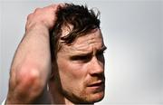 26 March 2023; Ciaran Thompson of Donegal dejected after his side's defeat in the Allianz Football League Division 1 match between Roscommon and Donegal at Dr Hyde Park in Roscommon. Photo by Sam Barnes/Sportsfile