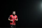 17 March 2023; Will Patching of Derry City during the SSE Airtricity Men's Premier Division match between Derry City and Sligo Rovers at The Ryan McBride Brandywell Stadium in Derry. Photo by Stephen McCarthy/Sportsfile