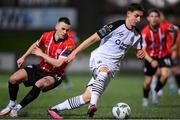 17 March 2023; Lukas Browning of Sligo Rovers in action against Ben Doherty of Derry City during the SSE Airtricity Men's Premier Division match between Derry City and Sligo Rovers at The Ryan McBride Brandywell Stadium in Derry. Photo by Stephen McCarthy/Sportsfile