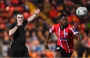 17 March 2023; Referee Adriano Reale during the SSE Airtricity Men's Premier Division match between Derry City and Sligo Rovers at The Ryan McBride Brandywell Stadium in Derry. Photo by Stephen McCarthy/Sportsfile