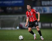 17 March 2023; Ben Doherty of Derry City during the SSE Airtricity Men's Premier Division match between Derry City and Sligo Rovers at The Ryan McBride Brandywell Stadium in Derry. Photo by Stephen McCarthy/Sportsfile