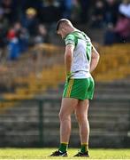 26 March 2023; Brendan McCole of Donegal dejected after the Allianz Football League Division 1 match between Roscommon and Donegal at Dr Hyde Park in Roscommon. Photo by Sam Barnes/Sportsfile
