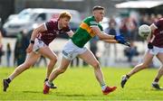 26 March 2023; Jason Foley of Kerry in action against Peter Cooke of Galway during the Allianz Football League Division 1 match between Galway and Kerry at Pearse Stadium in Galway. Photo by Brendan Moran/Sportsfile