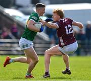 26 March 2023; Jason Foley of Kerry in action against Peter Cooke of Galway during the Allianz Football League Division 1 match between Galway and Kerry at Pearse Stadium in Galway. Photo by Brendan Moran/Sportsfile
