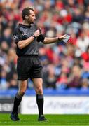 26 March 2023; Referee Paul Faloon during the Allianz Football League Division 2 match between Dublin and Louth at Croke Park in Dublin. Photo by Ray McManus/Sportsfile