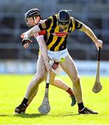 26 March 2023; David Blanchfield of Kilkenny in action against Conor Cahalane of Cork during the Allianz Hurling League Division 1 Semi Final match between Kilkenny and Cork at UMPC Nowlan Park in Kilkenny. Photo by David Fitzgerald/Sportsfile
